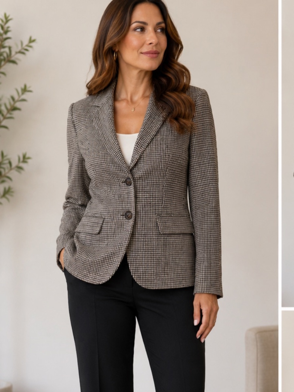 J crew school boy Houndstooth wool blazer size 2 office work  career acdimya